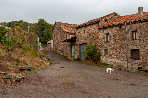 charming landscapes and wonders of cantabria - building exterior obsolete abandoned damaged imagens e fotografias de stock