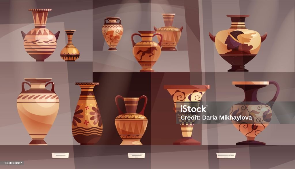 Ilustración de Interior Del Museo Con Jarrones Griegos Antiguos Jarra De Barro Tradicional Antigua O Ollas Para Vinos Galería De Arte Con Exposición Ilustración Vectorial De Dibujos Animados y más Vectores Libres Ilustración de Interior Del Museo Con Jarrones Griegos Antiguos Jarra De Barro Tradicional Antigua O Ollas Para Vinos Galería De Arte Con Exposición Ilustración Vectorial De Dibujos Animados y más Vectores Libres