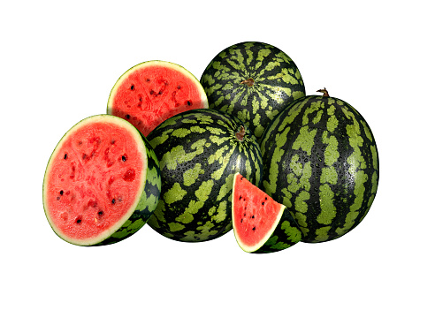 Watermelons in different angles and slices