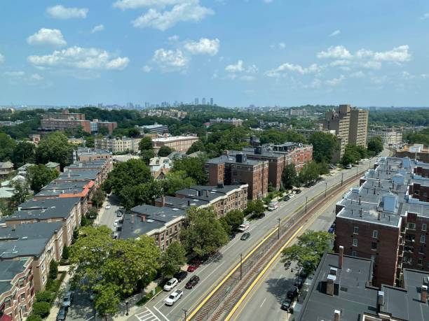 istock Boston downtown - View from Brighton - Bird view 1331131007