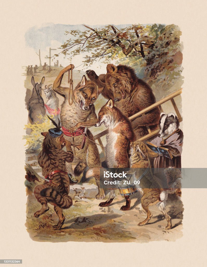 Road Execution Road To Execution Scene From Reynard The Fox Published 1898 Stock ...