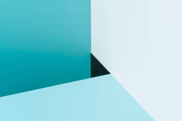 istock Abstract background with blue geometric shapes. Modern and minimalist composition.triangle 1331134076