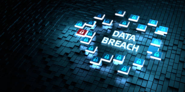 Cyber security data protection business technology privacy concept. Data breach stock photo