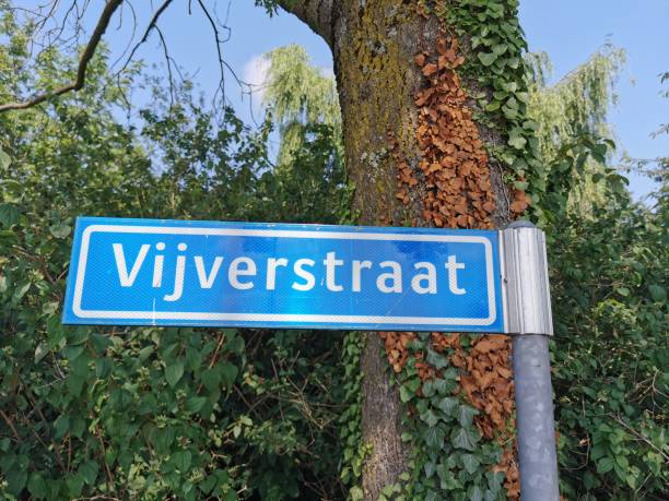 street name Rilland Zeeland the Netherlands 22-07-2021: street name plate in Rilland street name sign stock pictures, royalty-free photos & images