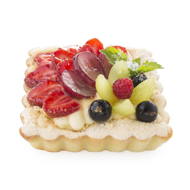 istock Photo of a cake with berries and mint. 1331140632