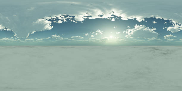 istock Seamless sky panorama 360 degrees angle view with zenith and clouds for use as sky dome. 3d render illustration 1331143904