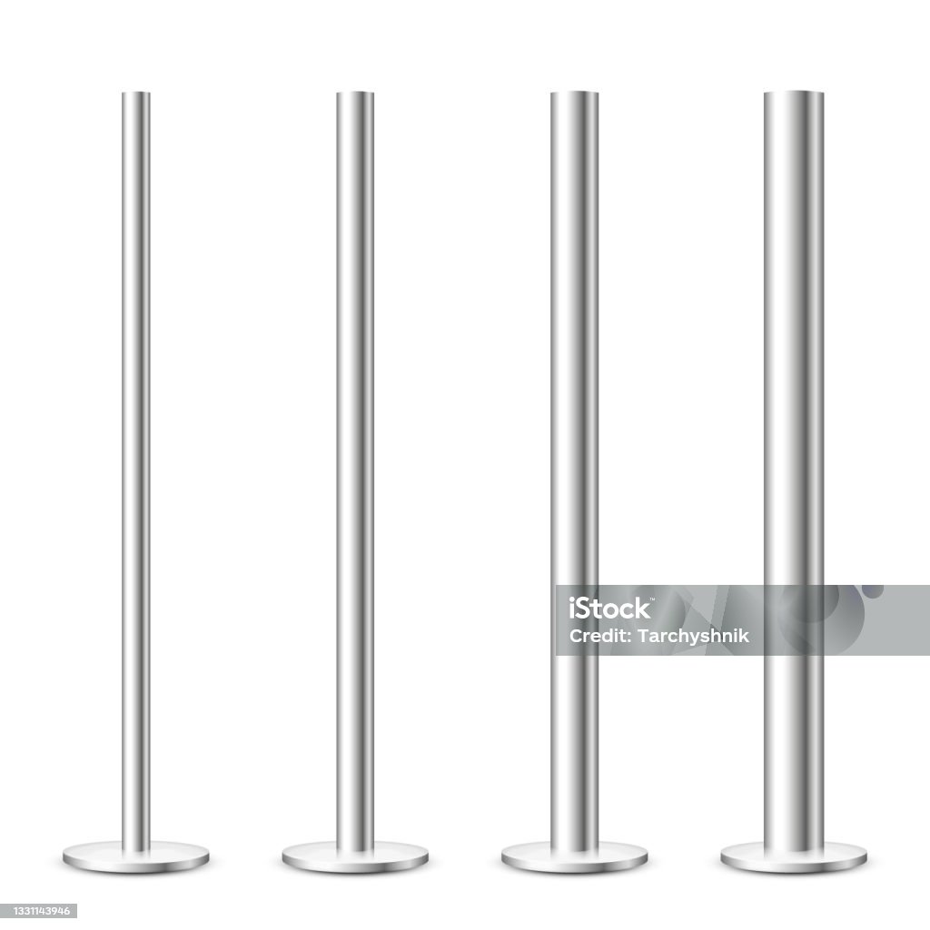 Realistinen metallipylväiden kokoelma eristetty valkoiselle taustalle. Kiiltävät teräsputket, joiden halkaisijat ovat erilaiset. Mainostaulun tai mainoslipun kiinnitys, haltija. Vektorikuva - Rojaltivapaa avainsanalla Tanko ja tyyppiä kuvapankin vektori Realistinen metallipylväiden kokoelma eristetty valkoiselle taustalle. Kiiltävät teräsputket, joiden halkaisijat ovat erilaiset. Mainostaulun tai mainoslipun kiinnitys, haltija. Vektorikuva - Rojaltivapaa avainsanalla Tanko ja tyyppiä kuvapankin vektori