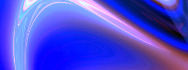 istock Bright liquid abstract background with wavy streaks, tints and glow. 3D illustration, 3D rendering. 1331144883