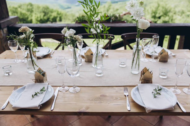 istock Boho wedding table for a newlywed banquet. 1331155527