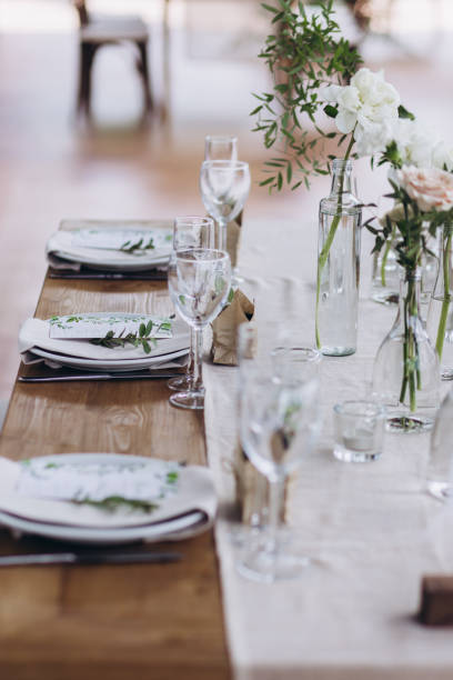 istock Boho wedding table for a newlywed banquet. 1331155823