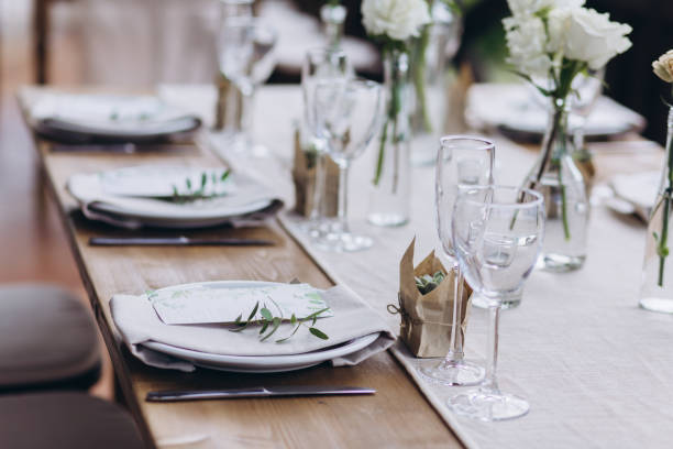 istock Boho wedding table for a newlywed banquet. 1331156271
