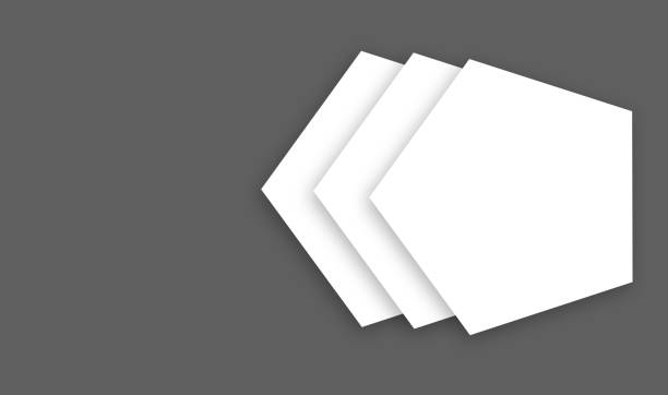 istock three pentagons overlaps soft shadow on gray ready to prints 1331159386