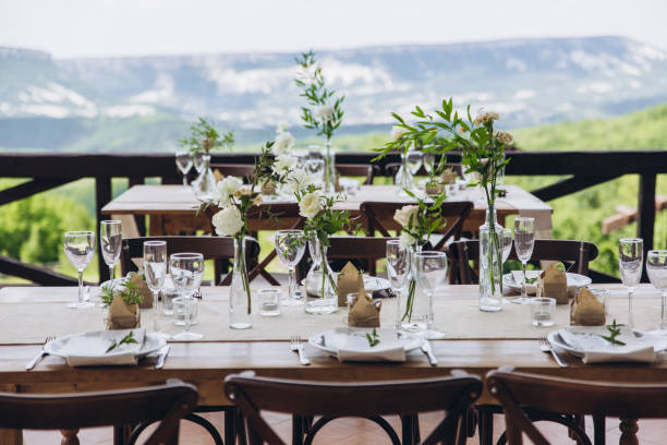 istock Boho wedding table for a newlywed banquet. 1331159435