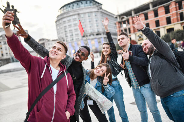 istock Multiethnic Selfie By Happy Tour Group 1331159538