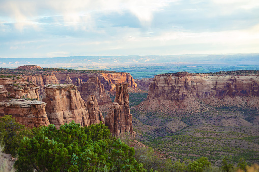 In Western Colorado Colorado National Monument Landscape Photo Series Matching 4K Video Available (Shot with Canon 5DS 50.6mp photos professionally retouched - Lightroom / Photoshop - original size 5792 x 8688 downsampled as needed for clarity and select focus used for dramatic effect)