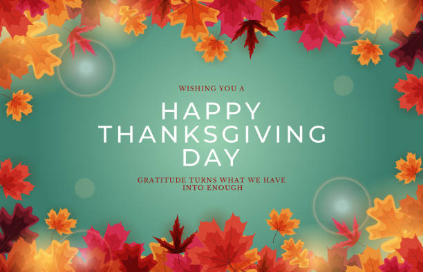 Happy Thanksgiving Holiday Background with Falling Leaves. Vector Illustration Happy Thanksgiving Holiday Background with Falling Leaves. Vector Illustration EPS thanksgiving holiday background stock illustrations