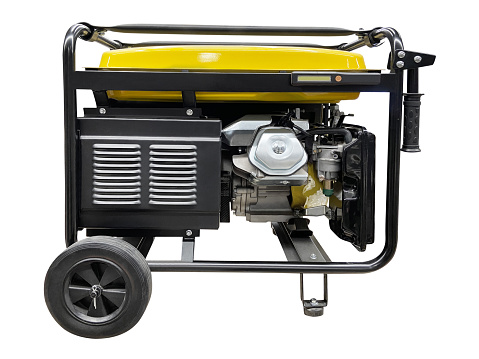 Electric power generator (Clipping Path) on the white background