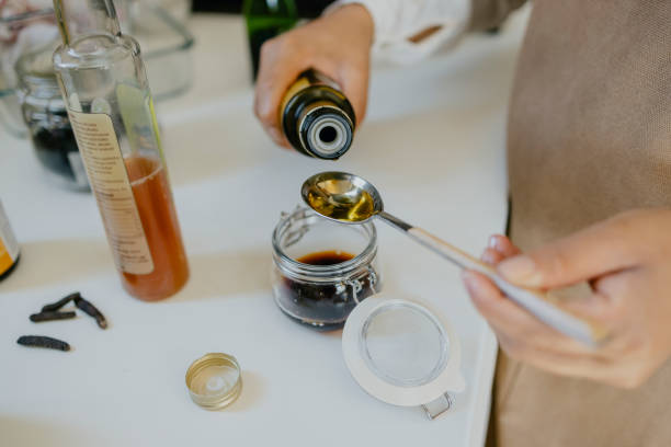istock Anonymous Female Cook Making a Salad Dressing 1331171134