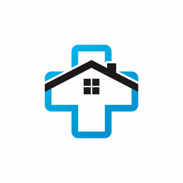 Vector illustration of House Medical Logo Template Design