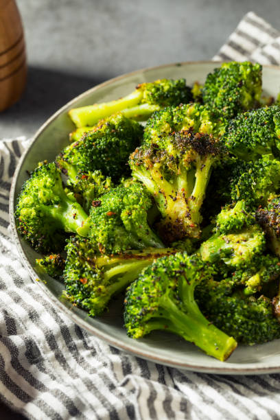 istock Homemade Organic Roasted Green Broccoli 1331177014