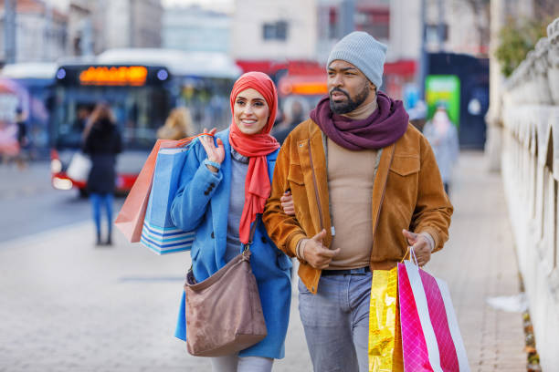 istock A Multi-Ethnic Couple is Enjoying in Relaxing Day for Shopping. 1331177561
