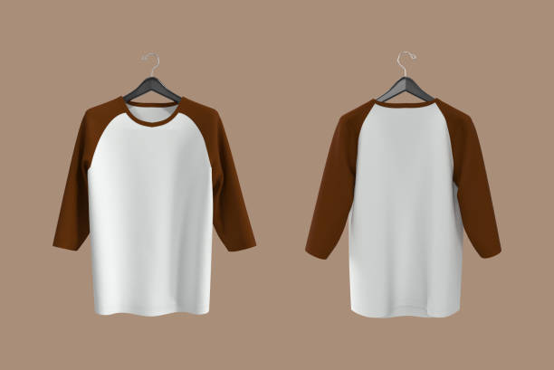 istock Half-sleeve raglan t-shirt mockup 1331178815