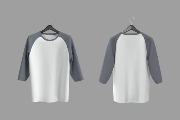 istock Half-sleeve raglan t-shirt mockup 1331179329