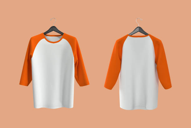 istock Half-sleeve raglan t-shirt mockup 1331179340