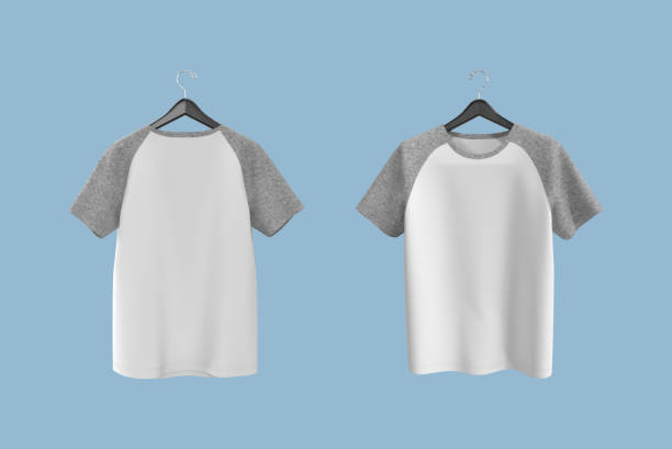 istock Short-sleeve raglan t-shirt mockup 1331179356