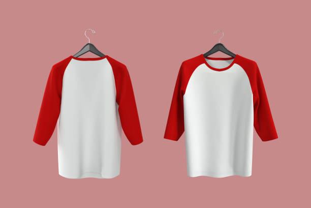 istock Half-sleeve raglan t-shirt mockup 1331179359