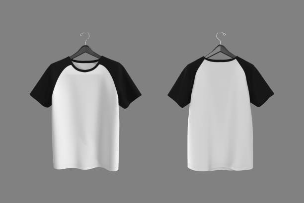 istock Short-sleeve raglan t-shirt mockup 1331179365