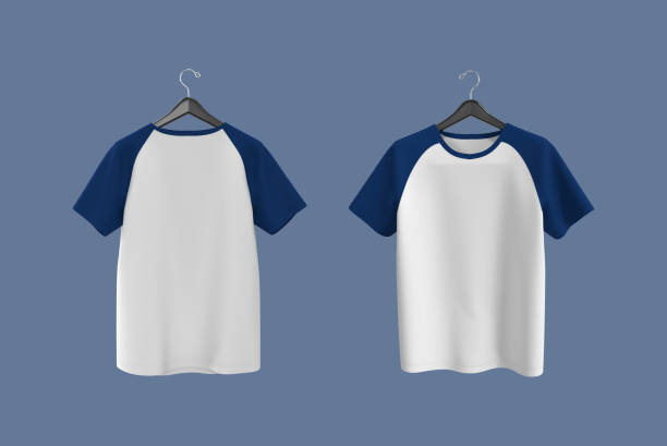 istock Short-sleeve raglan t-shirt mockup 1331179381