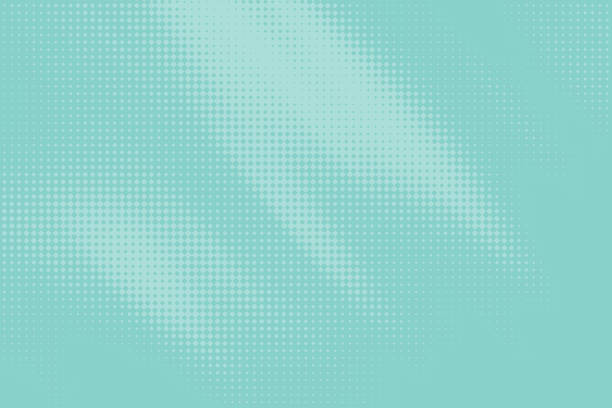 Dot half tone pattern background with motion blur Vector Dot half tone pattern background with motion blur teal backgrounds stock illustrations