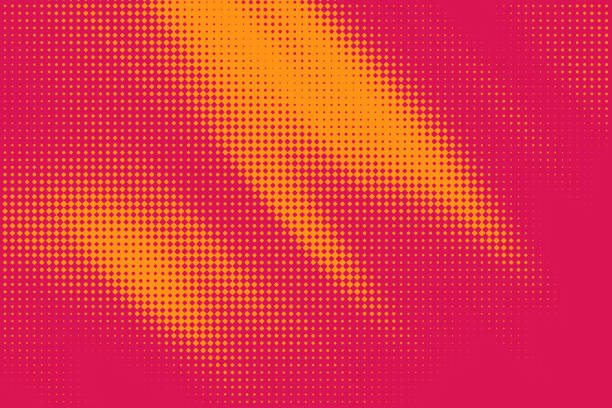 Dot half tone pattern background with motion blur Vector Dot half tone pattern background with motion blur pop art stock illustrations