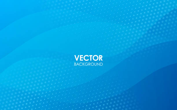 abstract blue curve background  with halftone. vector illustration. - 抽象背景 幅插畫檔、美工圖案、卡通及圖標