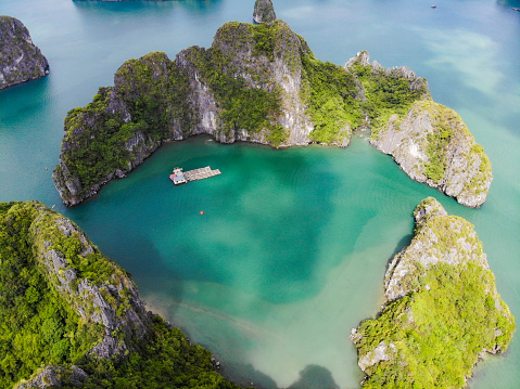 Nice island in Ha Long bay quang ninh province northern Vietnam