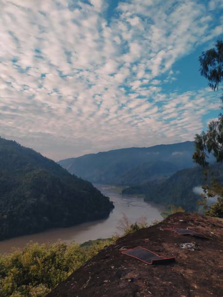 istock Campground, rock mountains with river view 1331215302