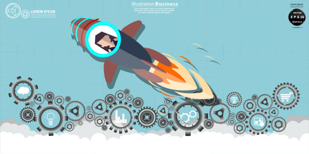 istock Illustration business.design idea and concept think creativity. for success,plan,think,search,analyze,communicate, futuristic idea innovation technology modern.vector 1331215309