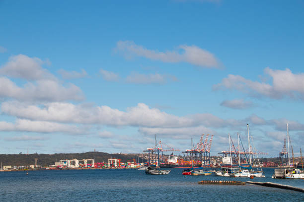 istock Yachts and Ships Moored at Berths Across Durban Harbour 1331217387