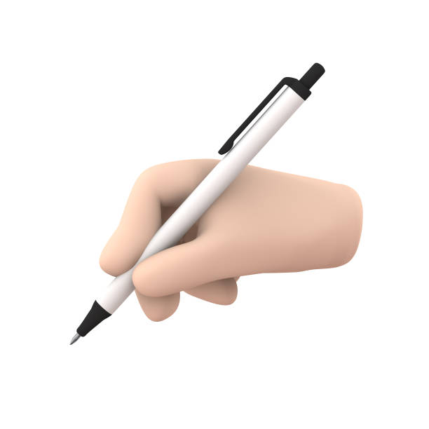 istock Hand holding a pen, 3D illustration 1331218140