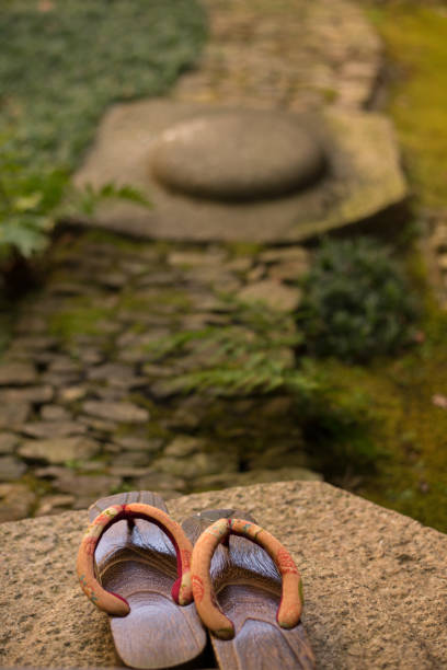 istock Japanese garden and Japanese clogs (geta) 1331225618