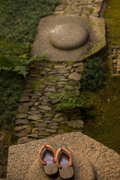istock Japanese garden and Japanese clogs (geta) 1331225652