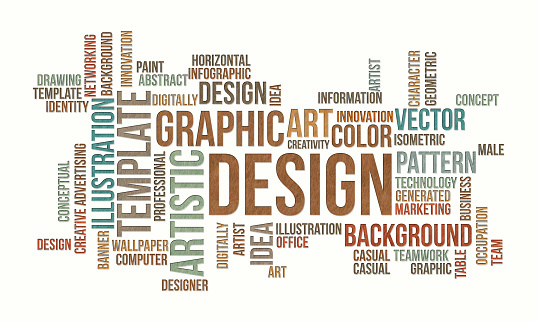 Business Concept Background, Graphic Design Word Cloud