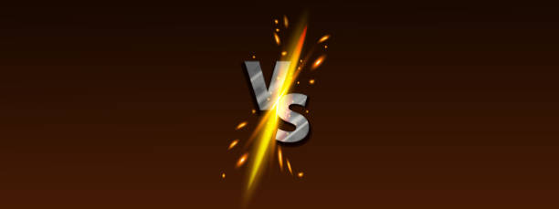 istock VS fight background, versus game battle vector abstract banner, sport duel competition backdrop. 1331235371