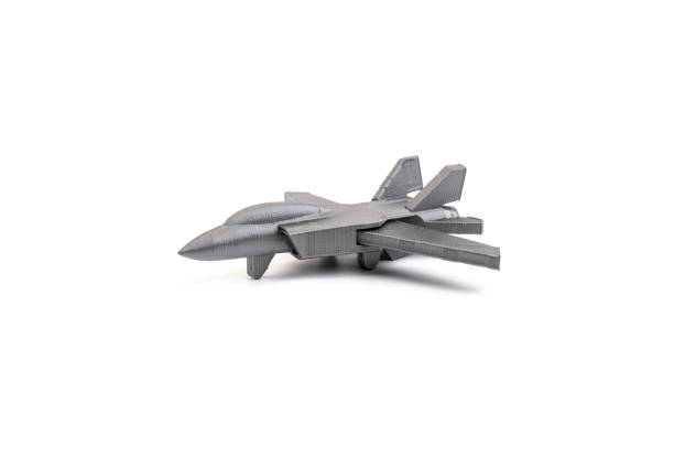 istock Model plane, airliner, airplane created on a 3d printer, on white background. transportation concept 1331239893