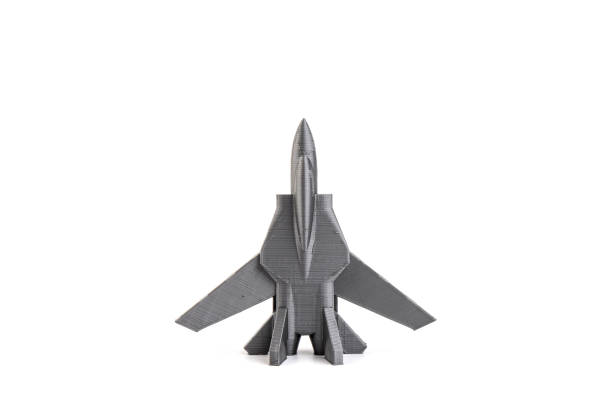 istock Model plane, airliner, airplane created on a 3d printer, on white background. transportation concept 1331239913