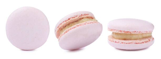 istock Set with delicious macarons on white background. Banner design 1331240073
