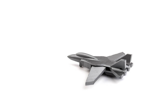 istock Model plane, airliner, airplane created on a 3d printer, on white background. transportation concept 1331240278