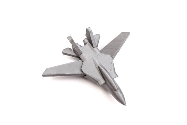 istock Model plane, airliner, airplane created on a 3d printer, on white background. transportation concept 1331240326