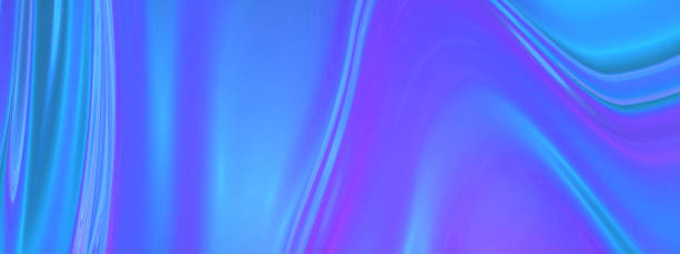istock Bright liquid abstract background with wavy streaks, tints and glow. 3D illustration, 3D rendering. 1331241505